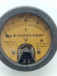 Originalt engelsk ampere meter fra 1944