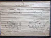 Original undervisnings plakat for maskingevær M/48