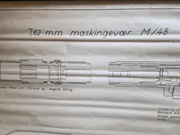 Original undervisnings plakat for maskingevær M/48