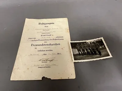 Originalt urkunde sårettegn 3 og foto