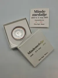 Original mindemønt af finsølv - befrielsen