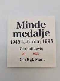 Original mindemønt af finsølv - befrielsen