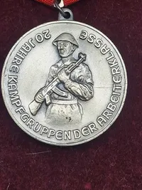 Original DDR - Orden - 20 Jahre Kampfgruppen der Arbeiterklasse