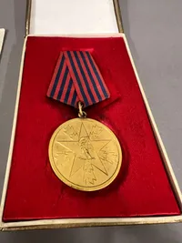 Original Jugoslavisk medalje med urkunde
