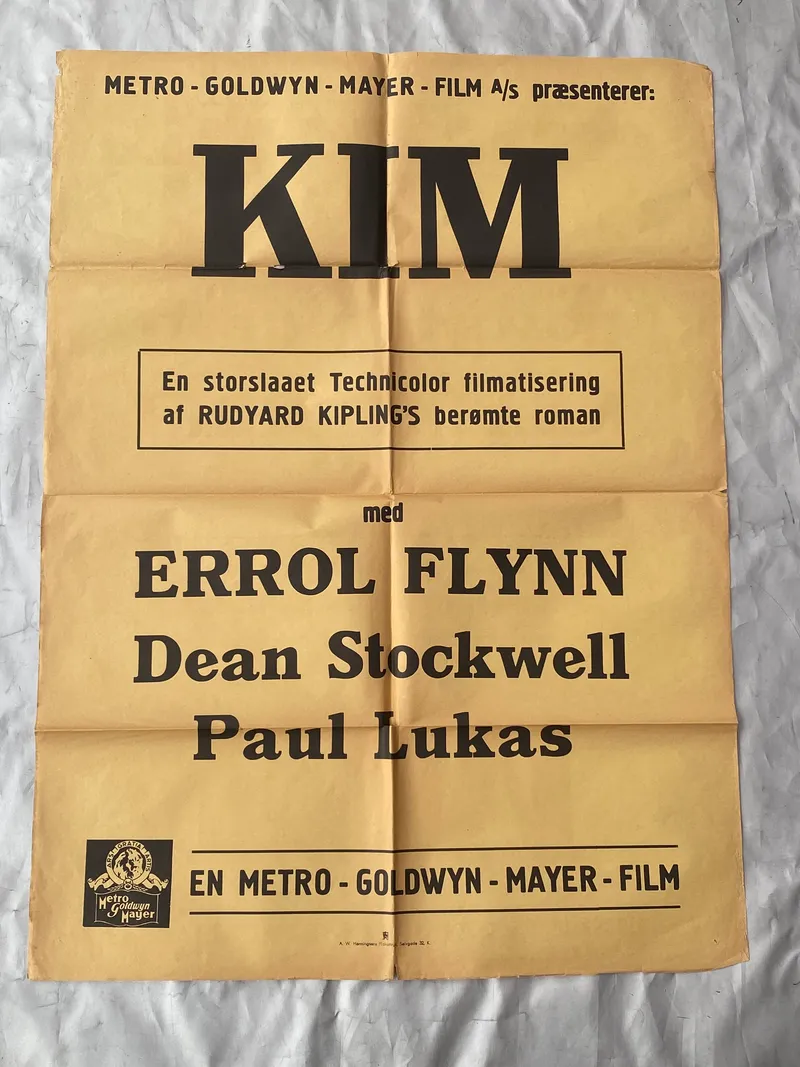 Original dansk biograf plakat fra 1950’erne - stor størrelse