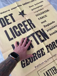 Original dansk biograf plakat fra 1950’erne - stor størrelse
