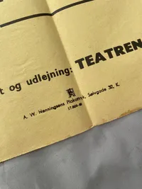 Original dansk biograf plakat fra 1950’erne - stor størrelse