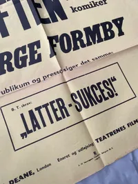 Original dansk biograf plakat fra 1950’erne - stor størrelse