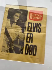 Sjælden spiseseddel med nyheden om Elvis’s død