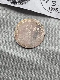 Jubilæums mønt af sterlingsølv - slået i kbh 1985