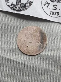 Jubilæums mønt af sterlingsølv - slået i kbh 1985