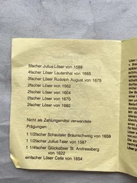 Stor tysk 1600 tals mønt - nypræg