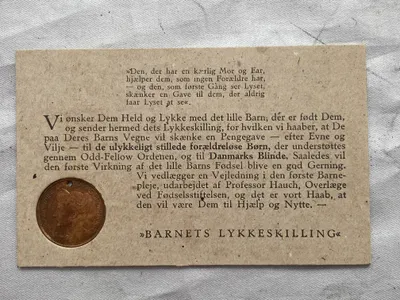 Originalt eksemplar af Barnets Lykkeskilling