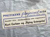 Original stor flyer/spiseseddel fra Politikken