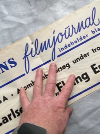 Original stor flyer/spiseseddel fra Politikken