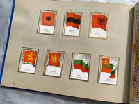 Originalt eksemplar af flagserien fra Kaffesurrogat fabrikken Danmark  (bemærk de tyske flag)