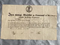 Militær indkaldelse seddel fra midt 1800 tallet - underskrevet i Aabenraa