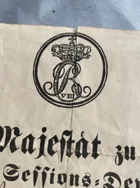 Militær indkaldelse seddel fra midt 1800 tallet - underskrevet i Aabenraa