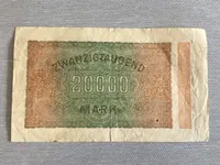 Original tysk pengeseddel fra 1920’erne