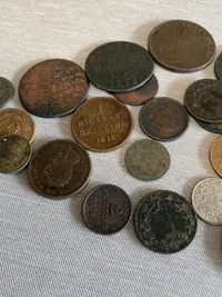 Lot originale danske skillingsmønter - flere af sølv