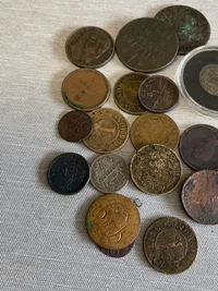 Lot originale danske skillingsmønter - flere af sølv