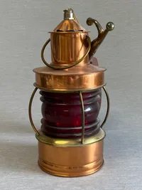 Dansk skibslanterne -monteret som lampe