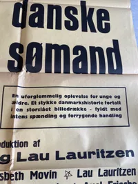 Stor original dansk biograf plakat fra 1950’erne