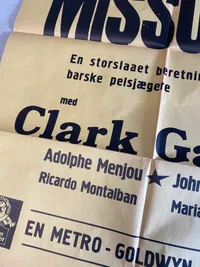 Stor original dansk biograf plakat fra 1950’erne