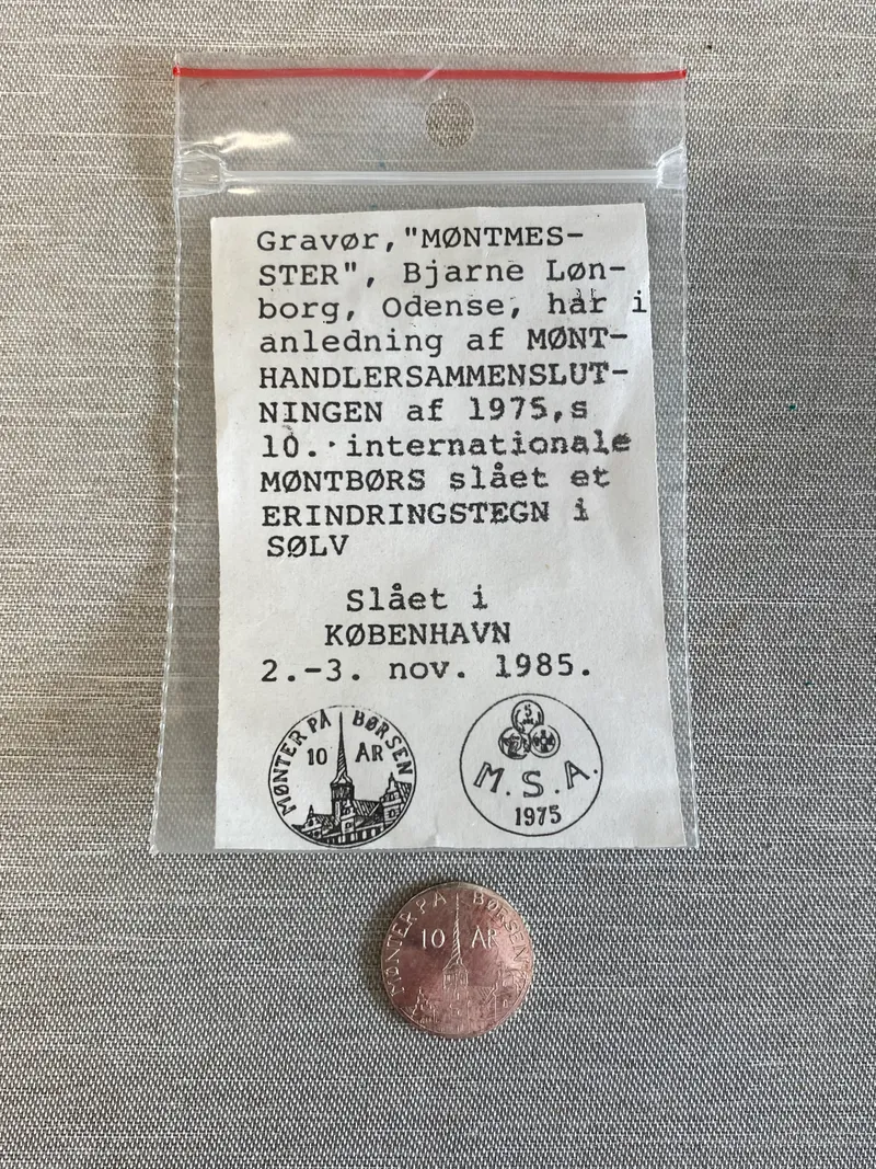 Erindringstegn af sterlingsølv
