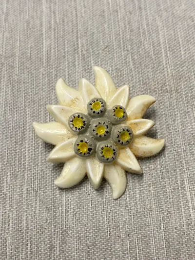 Original tysk Edelweis broche - ww2