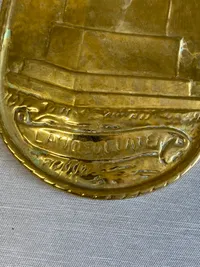 Stort messing plakette med Landsoldaten