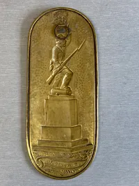 Stort messing plakette med Landsoldaten