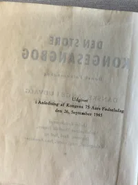 Originalt eksemplar af den store kongesangbog - ikke at sammenligne med den lille