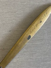 Souvenir brevåbner - til minde om tjenesten ved Nymindegab
