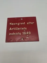 Originalt Bygningskilt militæret