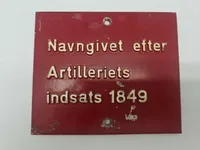 Originalt Bygningskilt militæret