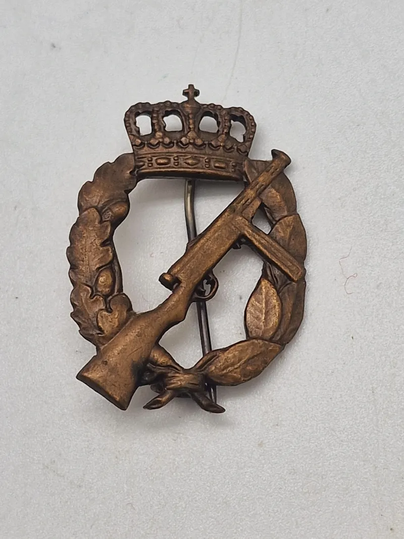 Originalt Skyttemærke fra Den Danske brigade i Sverige