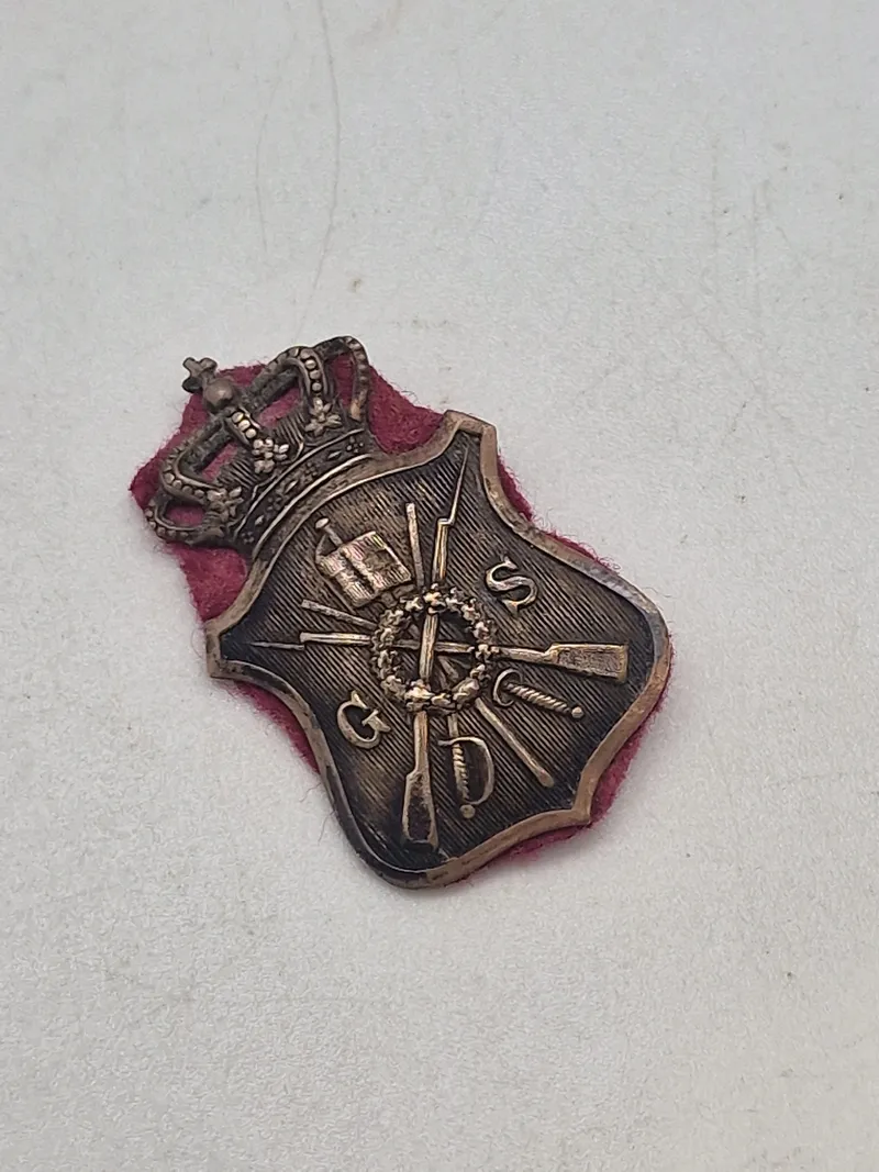 Ærme mærke for lærer ved gymnastikskolen ca. 1871