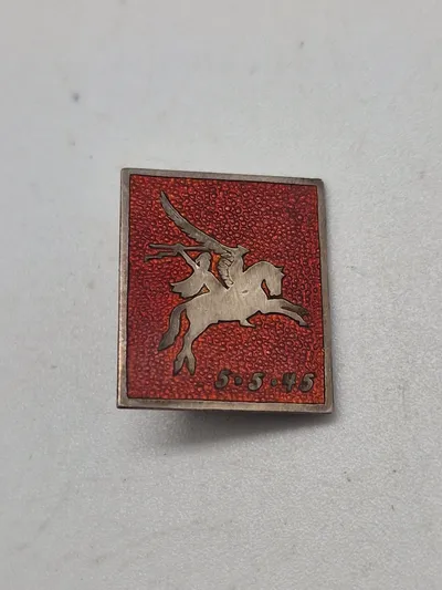 Originalt Pegasus mærke med datoen 5.5-1945