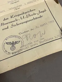 Originalt Ubåds jager, tildelt i Norge 1943