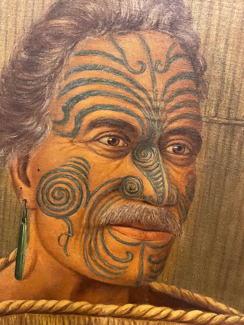 Originalt Høvding maleri New Zealand