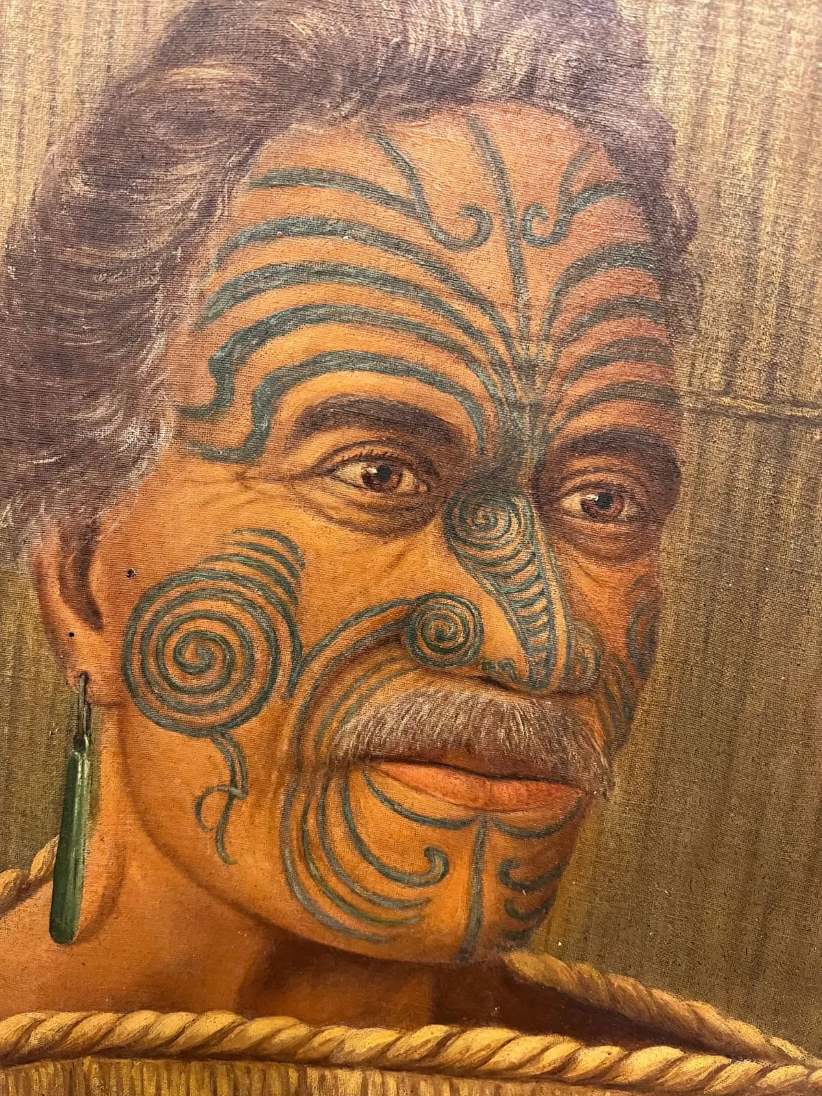Originalt Høvding maleri New Zealand