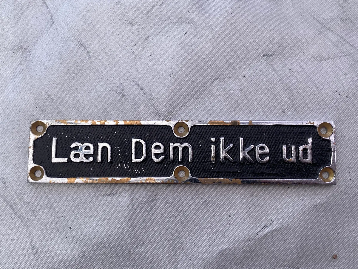 Originalt dansk DSB skilt