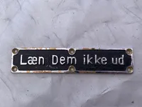 Originalt dansk DSB skilt