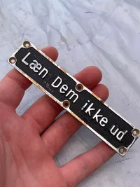 Originalt dansk DSB skilt
