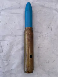 Original amerikansk 20 mm eksercerpatron - ww2 (genbrugt)
