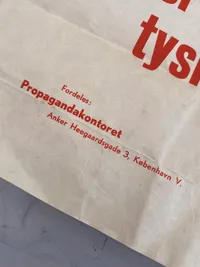 Ekstremt sjælden original dansk plakat fra ww2