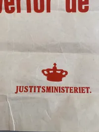 Ekstremt sjælden original dansk plakat fra ww2