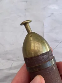 Originalt ww1 cigarklipper i form af granat hoved  - en rigtig officers gave