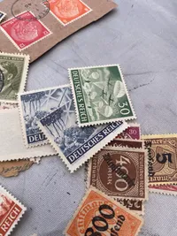 Samling originale tyske ww2 frimærker
